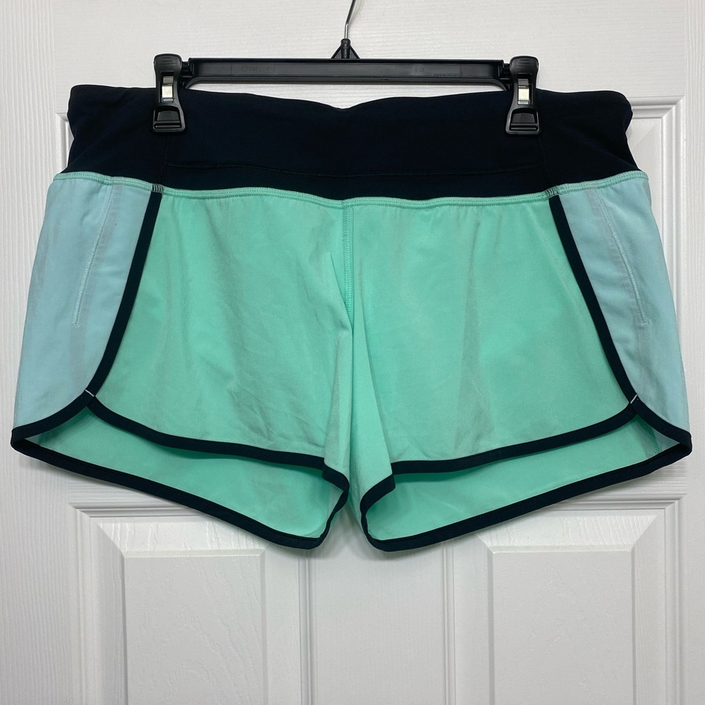 Lululemon green Run Times shorts- size 10. Very gently used!